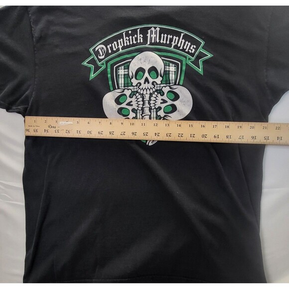 DROPKICK MURPHYS Vtg 90s Y2K Skulls Shamrock Punk Mens XL T Shirt Black - Picture 6 of 6